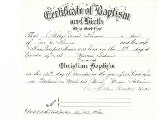 Baptism – Christmas, 1960