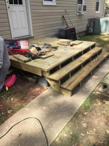 Deck rebuild - stairs installed