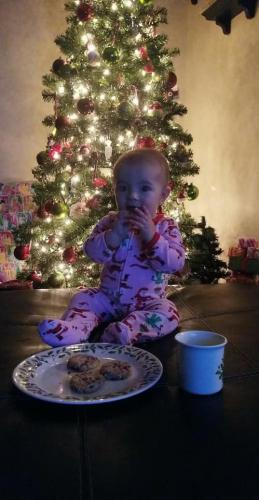 Testing the milk and cookies