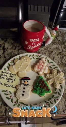 Cookies and milk ready for Santa (12/18)
