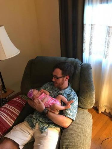 Holding new niece Grace (8/17)