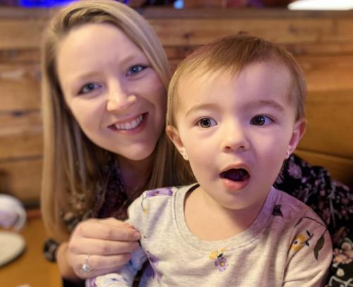 Mommy and Grace @ TX Roadhouse (3/19)